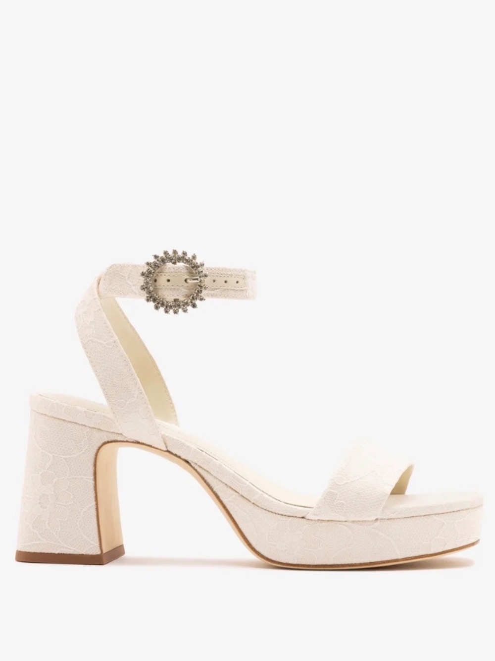 Larroudรฉ x Markarian: Dolly Low Sandal White Lace